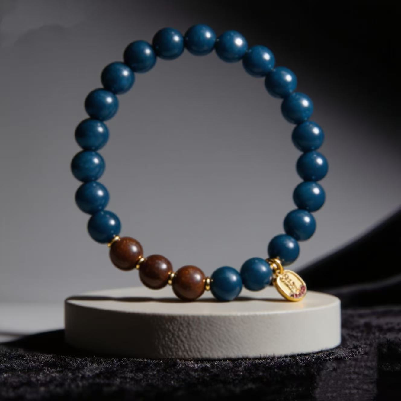 T37 Azure Obsidian Tranquility Bracelet