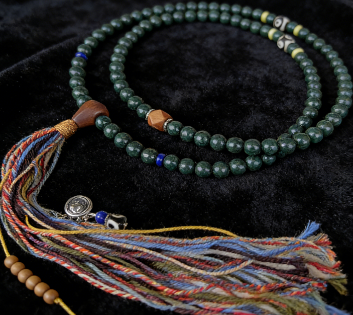 Y03 Mengling Incense Bead Bracelet with 925 Silver Accent