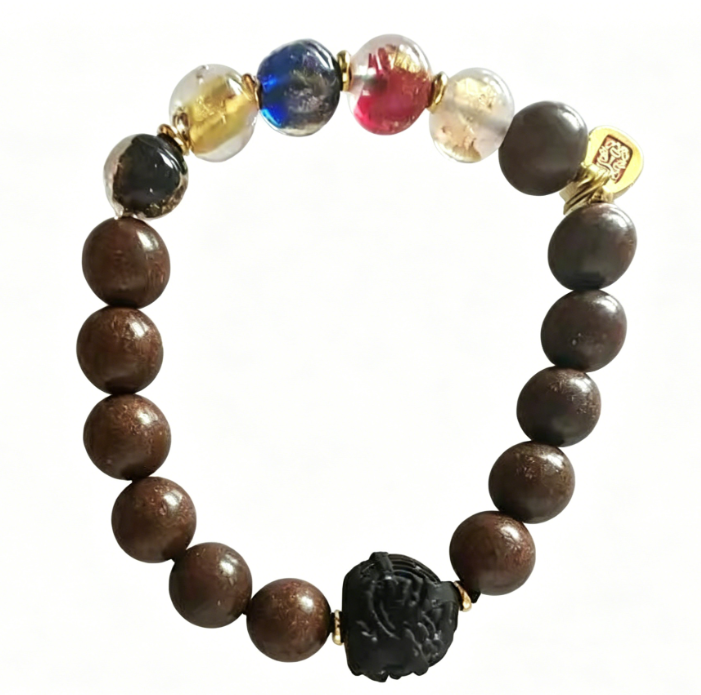 D10 Five-Colored Glowing Light Beaded Bracelet