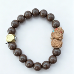 D11 Guarded Heart Childlike Face Herbal Bead Bracelet