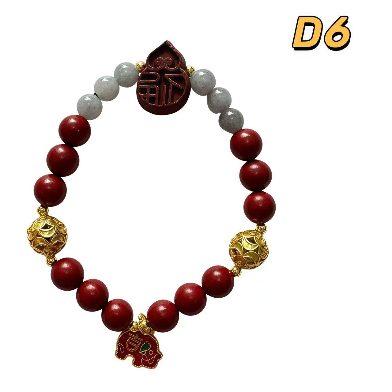D6 Blessing Pendant Auspicious Elephant Bracelet