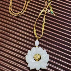 Y18 Lotus Blessing · Hetian Jade Lotus Pendant